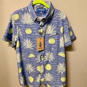 Chubbies stretch button down shirt - “Lime Chaser” - Men’s size Small